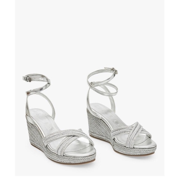EUC - Ted Baker Laelia Espadrilles - silver - size 37(US 7) - Picture 1 of 8